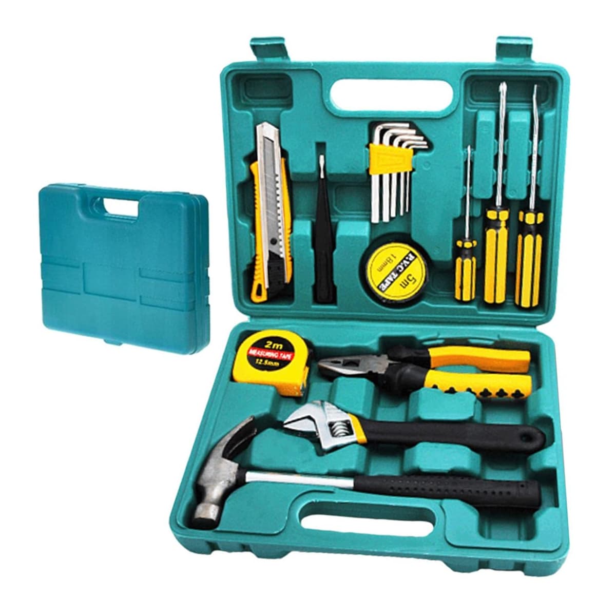 Verktygssats med hammare, 15 verktyg i väska