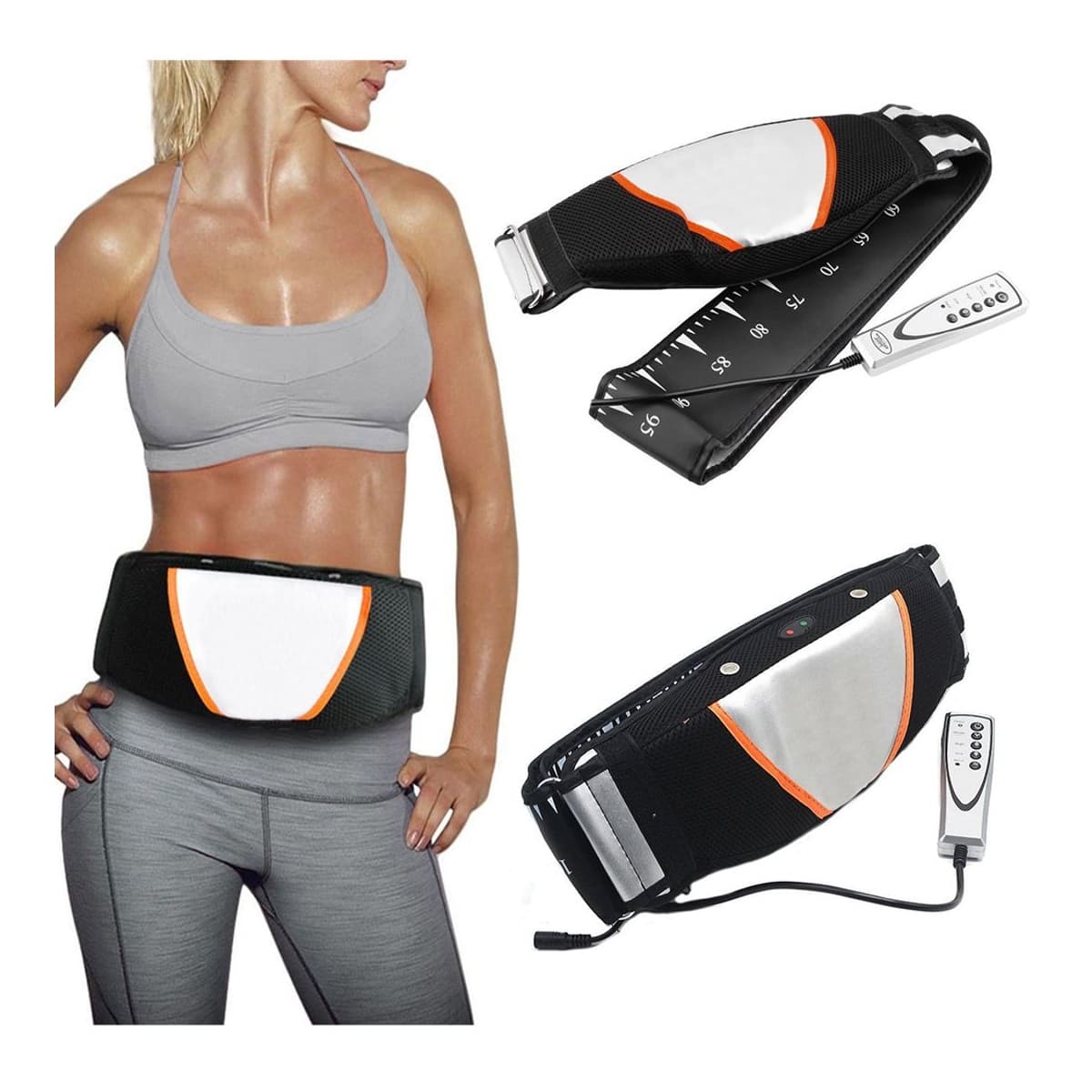 Vibrationsbälte för massage, 55W med fjärrkontroll