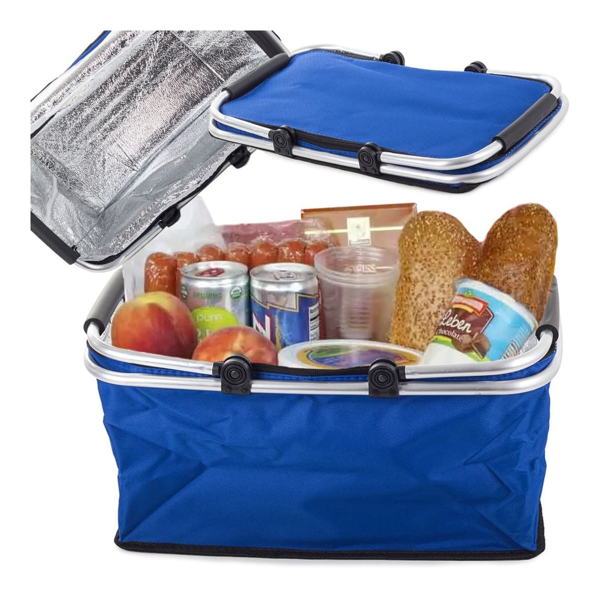 Vikbar kylkorg med termofoder, 48 x 28 x 22 cm