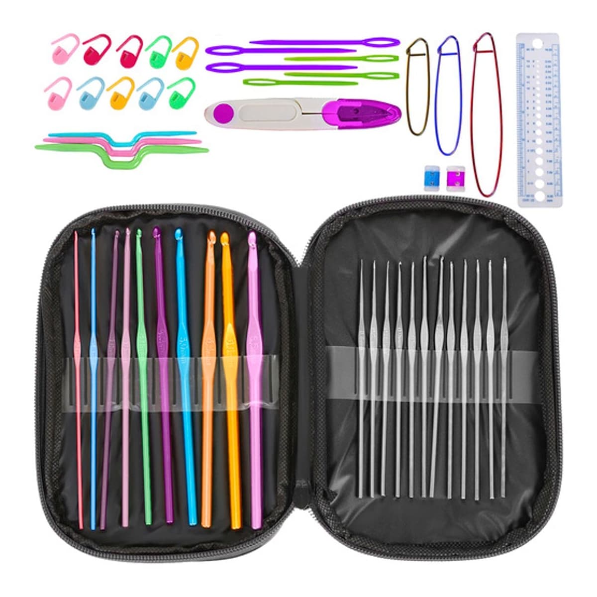 Virkset med 50 delar och förvaringsetui